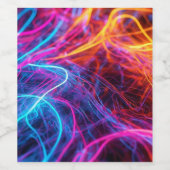 Neon Lines Wijn Etiket (Enkel label)