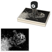 Neon Lion Rubberstempel (Gestempeld)