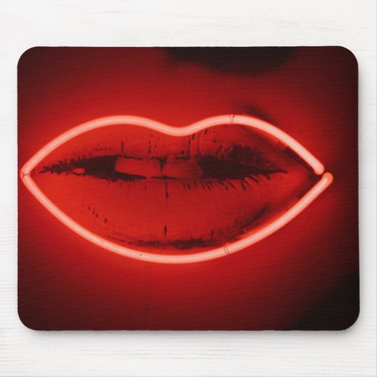 Neon Lips Mousepad Muismat (Voorkant)