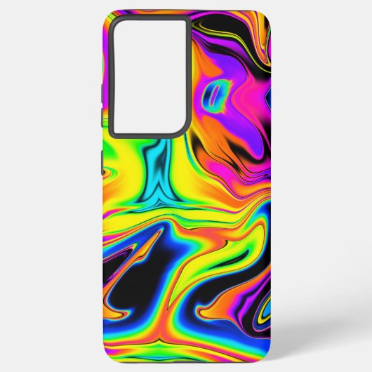 Neon Liquid Marble Samsung Phone Case Samsung Galaxy Hoesje (Achterkant)