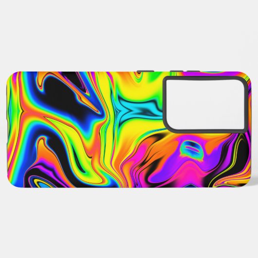 Neon Liquid Marble Samsung Phone Case Samsung Galaxy Hoesje (Achterkant horizontaal)