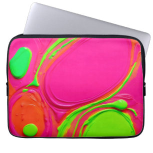 Neon Liquid Paint Dance Laptop Sleeve