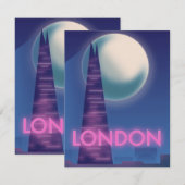 Neon Londen reisposter (Voorkant / Achterkant)