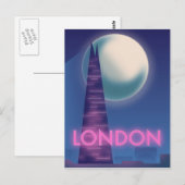 Neon Londen reisposter Briefkaart (Voorkant / Achterkant)