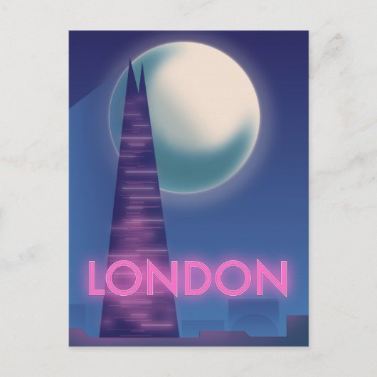 Neon Londen reisposter Briefkaart (Voorkant)