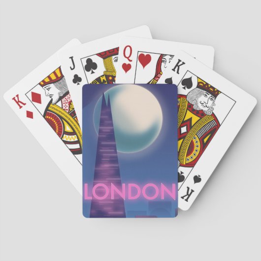 Neon Londen reisposter Pokerkaarten (Achterkant)