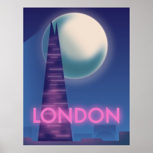 Neon Londen reisposter Poster (Voorkant)