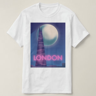 Neon Londen reisposter T-shirt