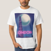 Neon Londen reisposter T-shirt (Voorkant)