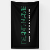 Neon look Green Black Modern Brand Name Spandoek (Verticaal)