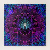 Neon Lotus Bloem Boho Print Legpuzzel (Verticaal)