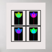 Neon Lotus Glow Poster (Voorkant)