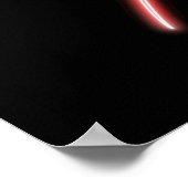 Neon Love Hand Heart Line Art Drawing Cute Modern Poster (Hoek)