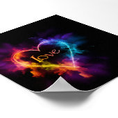 Neon "Love" Heart Poster (Hoek)