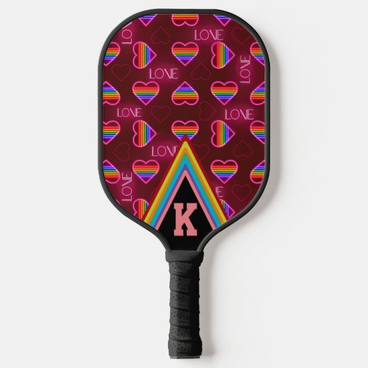 Neon Love Pickleball Paddle (Voorkant)