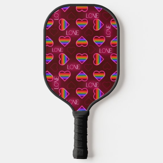 Neon Love Pickleball Paddle (Achterkant)