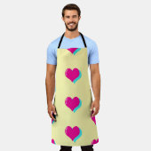 Neon Love Retro Vaporwave Hearts Fun Schort (Gedragen)
