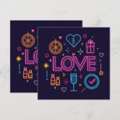 Neon Love Save The Date (Voorkant / Achterkant)