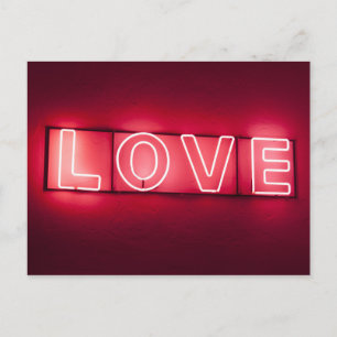 Neon 'LOVE'-teken Briefkaart