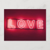 Neon 'LOVE'-teken Briefkaart (Voorkant)