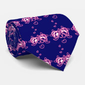 Neon Love Turtle Stropdas (Opgerold)