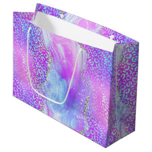 Neon Luipaard Agate   Glam Abstract Steenpatroon Groot Cadeauzakje