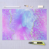 Neon Luipaard Agate | Glam Abstract Steenpatroon Tissuepapier (Craft)