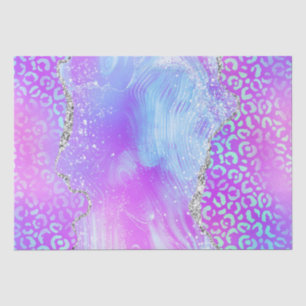 Neon Luipaard Agate Glam Abstract Steenpatroon Tissuepapier