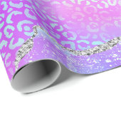 Neon Luipaard Agate | Glam Abstracte Steenpatroon Cadeaupapier (Rol Hoek)