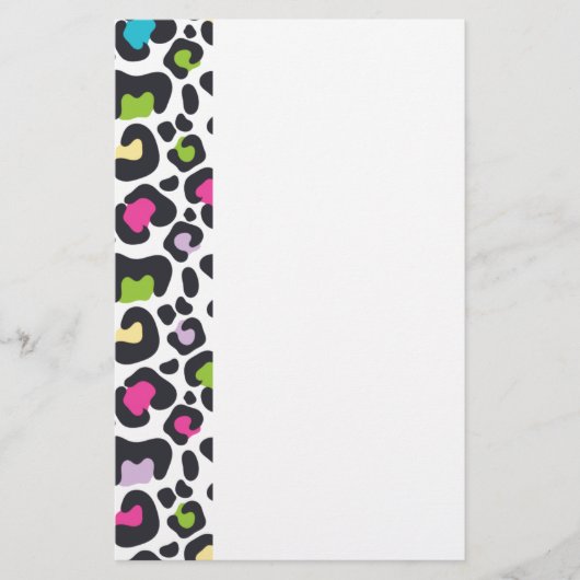 Neon Luipaardprint Briefpapier (Voorkant)
