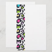 Neon Luipaardprint Briefpapier (Voorkant / Achterkant)