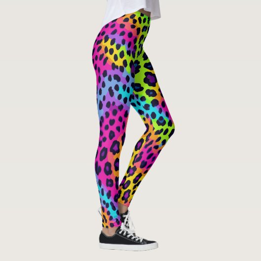 Neon Luipaardprint Leggings (Rechts)