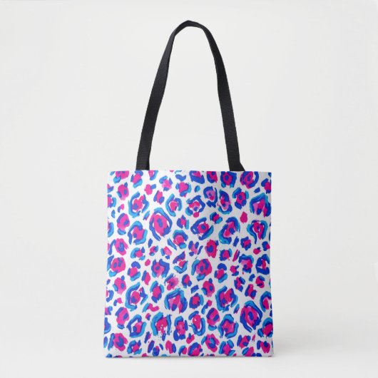 Neon Luipaardprintpatroon Tote Bag (Voorkant)