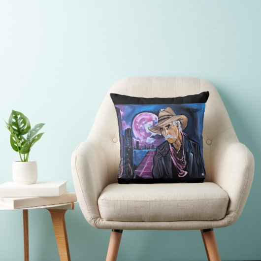 Neon-maanschilderij van Alfred Fox Kussen (Stoel)