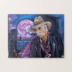 Neon-maanschilderij van Alfred Fox Legpuzzel