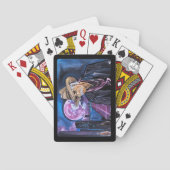 Neon-maanschilderij van Alfred Fox Pokerkaarten (Achterkant)