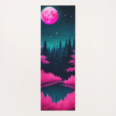 Neon Maanverlichte Bos Fantasie Kunst Yogamat (Achterkant)