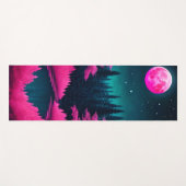 Neon Maanverlichte Bos Fantasie Kunst Yogamat (Voorkant (horizontaal))