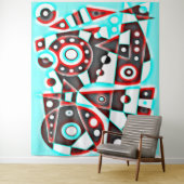 Neon Machine No. 5 Tapestry Wandkleed (In situ)