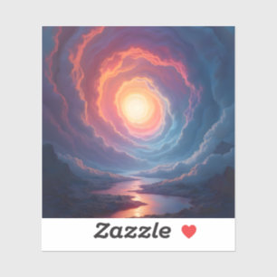 Neon Maelstrom – Ethische Wolken Spiraal Neon Vier Sticker
