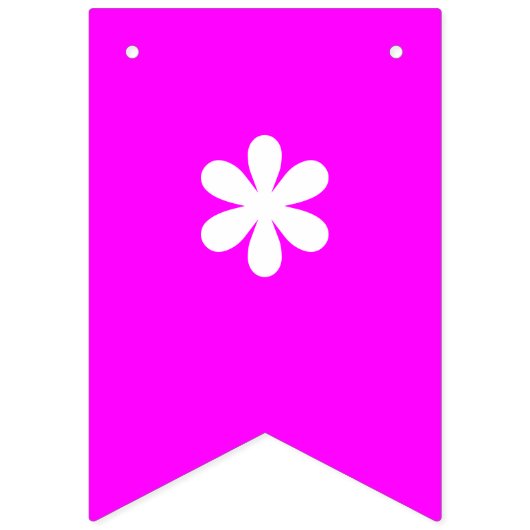 Neon Magenta en Turquoise Effen Kleur | Op Maat Vlaggetjes (Eerste vlag)