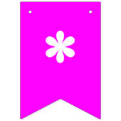 Neon Magenta en witte kleur | Aanpassen Vlaggetjes (Eerste vlag)