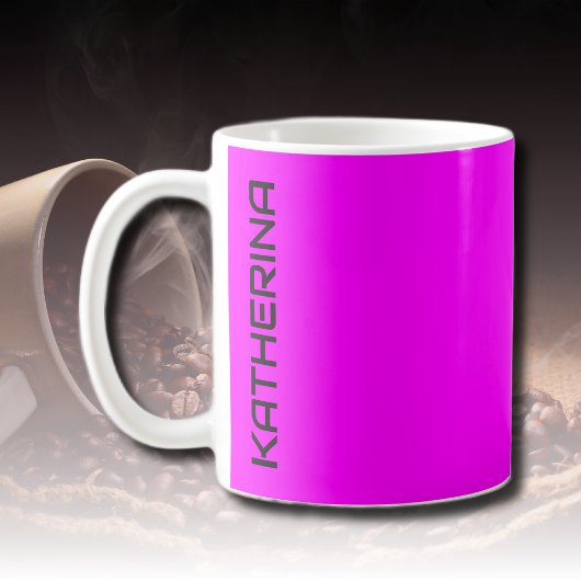 Neon Magenta Solid Color | Klassiek gepersonalisee Koffiemok