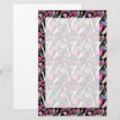 Neon Makeup Pattern Briefpapier (Voorkant / Achterkant)
