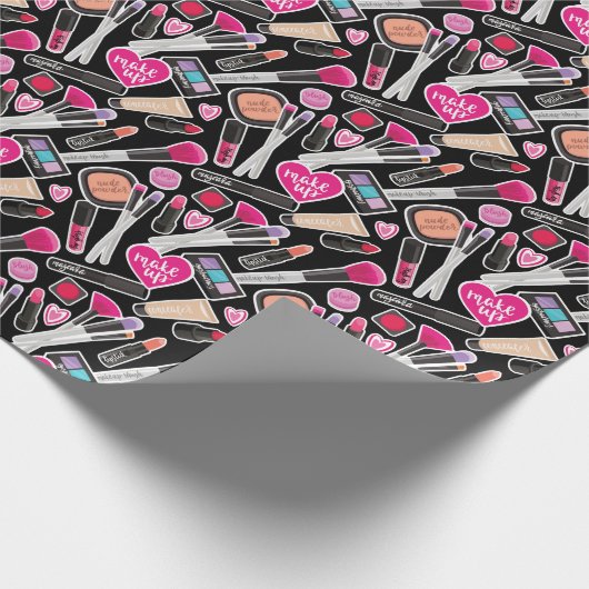 Neon Makeup Pattern Cadeaupapier (Hoek)