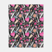 Neon Makeup Pattern Fleece Deken (Voorkant)