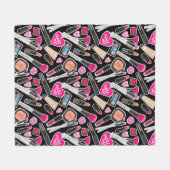 Neon Makeup Pattern Fleece Deken (Voorkant (Horizontaal))