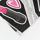 Neon Makeup Pattern Fleece Deken (Hoek)
