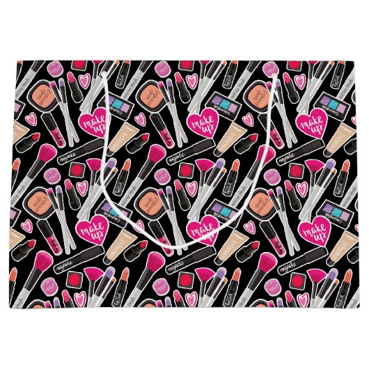 Neon Makeup Pattern Groot Cadeauzakje (Voorkant)