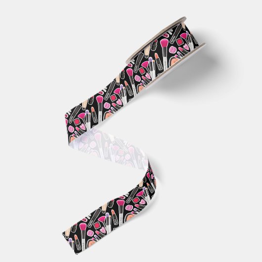Neon Makeup Pattern Grosgrain Lint (Achterkant)